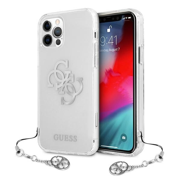 Guess GUHCP12LKS4GSI iPhone 12 Pro Max 6,7" gjennomsiktig hardcase 4G Silver Charms Collection