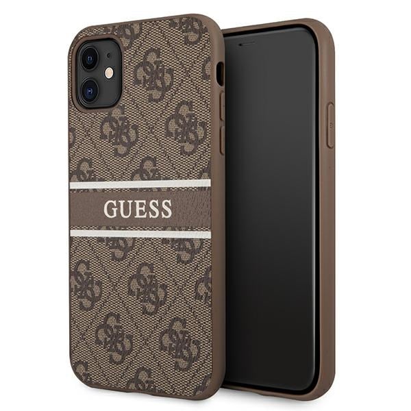 Guess 4G Stripe-etui for iPhone 11 / Xr 6,1" - brun