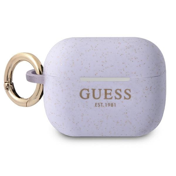 Guess GUAPSGGEU AirPods Pro-deksel lilla/lilla Silikon Glitter