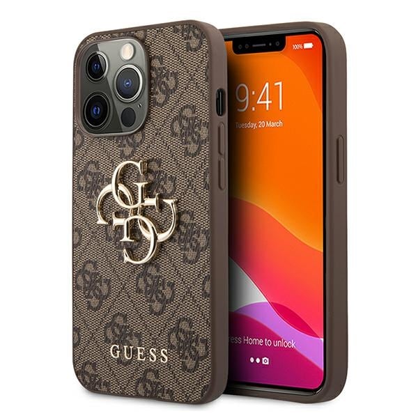 Guess GUHCP13X4GMGBR iPhone 13 Pro Max 6,7" brun/brun hardcase 4G Big Metal Logo