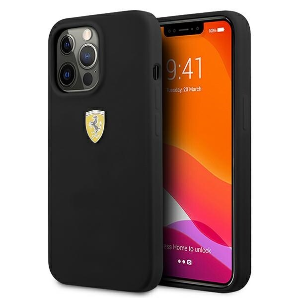 Ferrari FESSIHCP13LBK iPhone 13 Pro / 13 6,1" svart/svart hardcase Silikon
