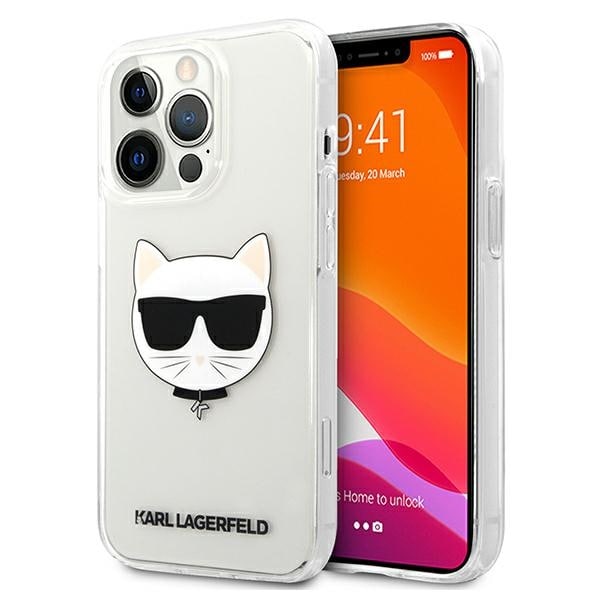Karl Lagerfeld Choupette hodetui for iPhone 13 Pro Max - gjennomsiktig