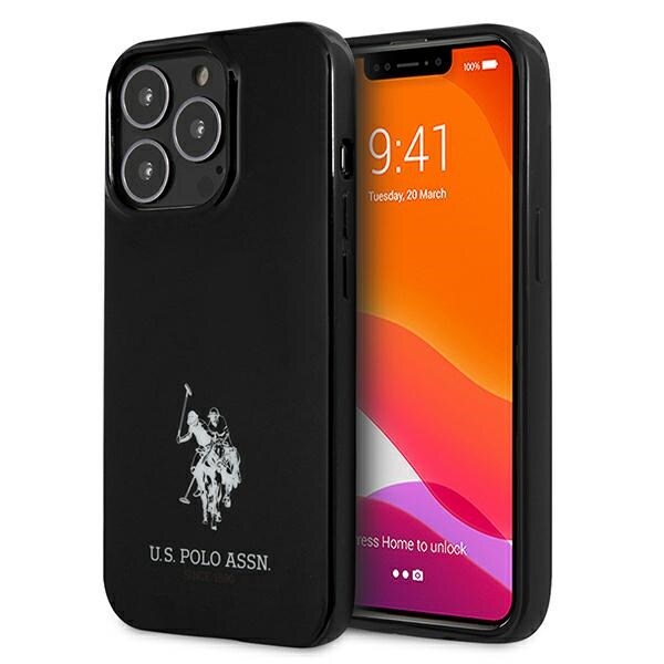 US Polo USHCP13XUMHK iPhone 13 Pro Max 6,7" svart/svart hardcase Horses Logo