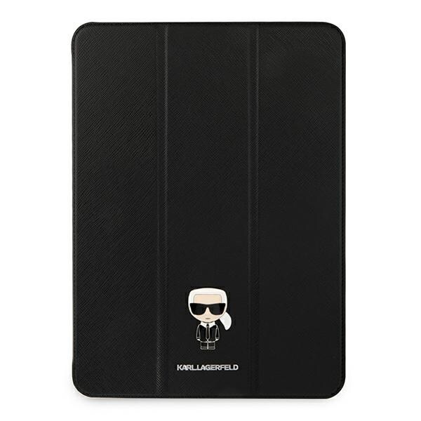 Karl Lagerfeld Saffiano Ikonic Karl-etui for iPad 11" Pro 2021 - Svart
