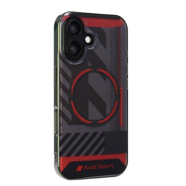 Audi IML Sport MagSafe iPhone 16 6,1" svart/svart hardcase AUS-IMLMIP16-RSQ/D2-BK