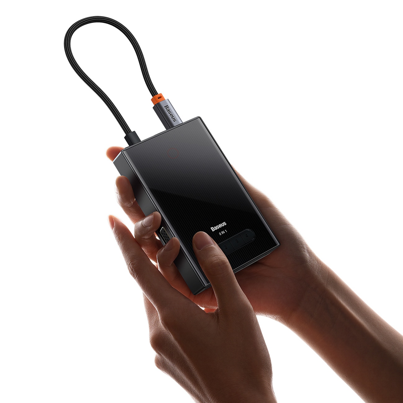 Baseus PioneerJoy 8-in-1 USB-C Hub: HDMI 4K@60Hz, 30Hz, DP 8K@30Hz, VGA, 2 USB-A, 2 USB-C - Gray
