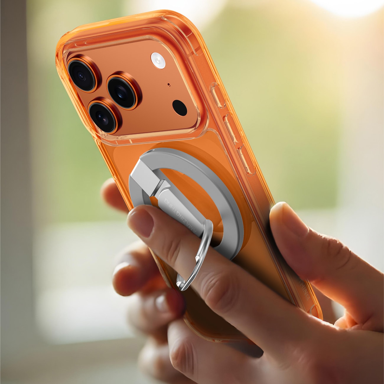 AmazingThing Minimal Mag Case for iPhone 17 Pro Max Kompatibel med MagSafe - Oransje