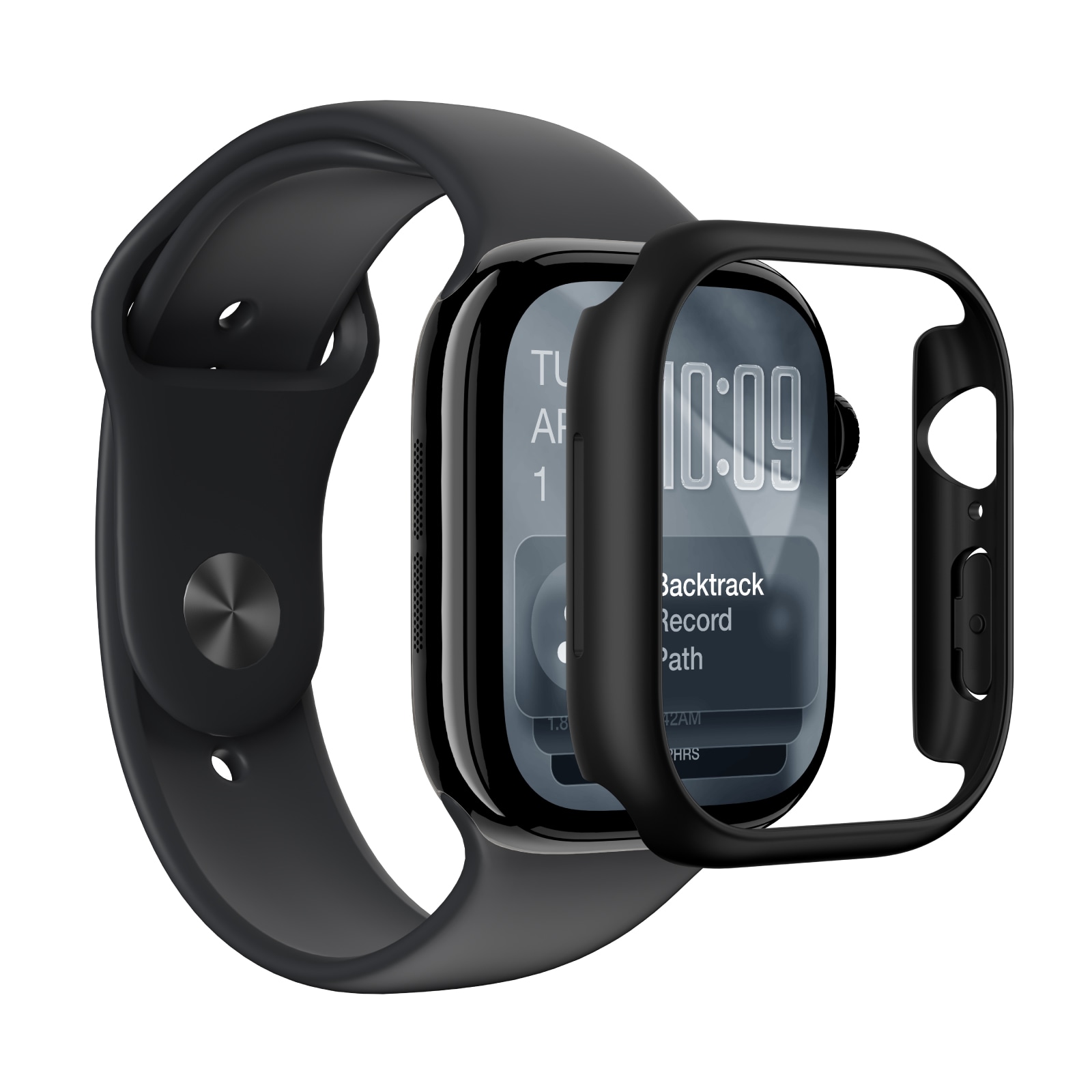 AmazingThing Minimal beskyttelsesveske for Apple Watch Series 11 46mm - Svart