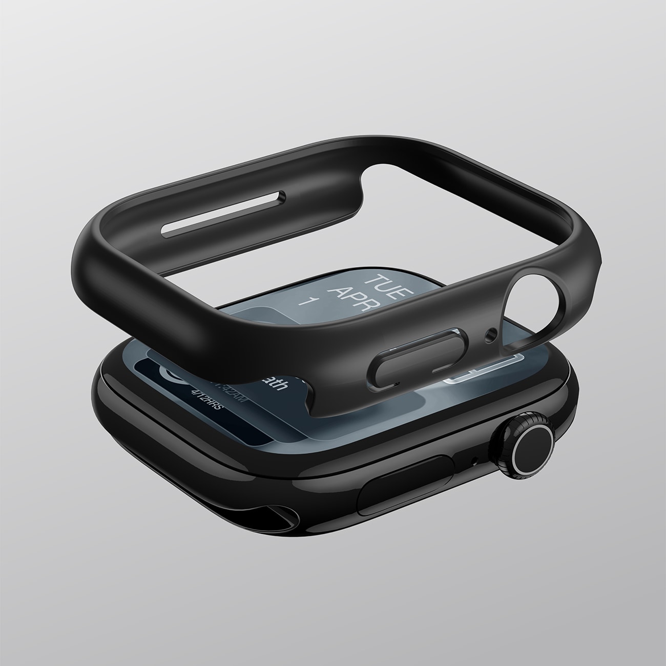 AmazingThing Minimal beskyttelsesveske for Apple Watch Series 11 46mm - Svart