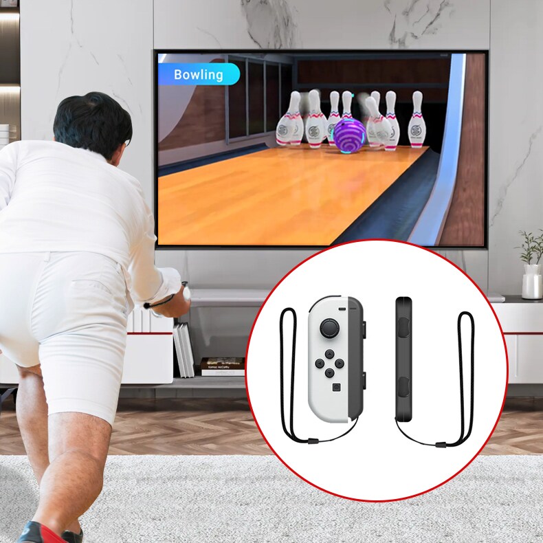 Nintendo Switch Sports tilbehørspakke 10 deler / familiepakke / sportsutstyr til Joy-Con i rødt og blått