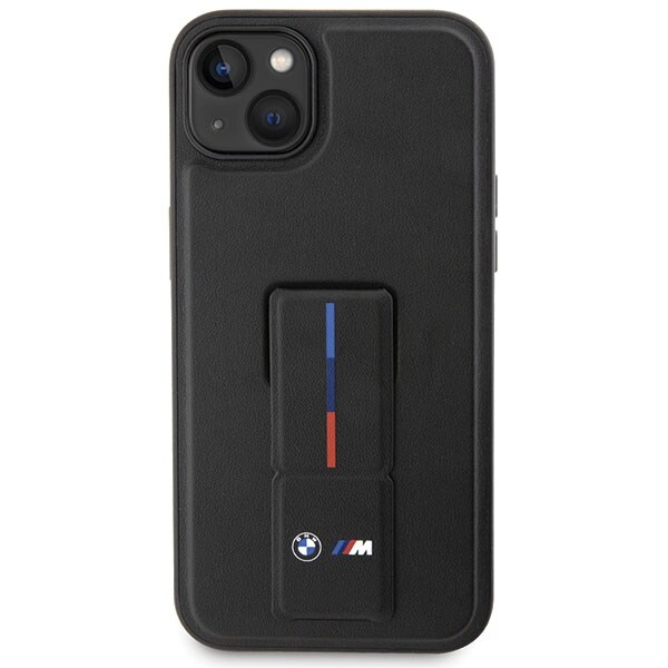 BMW Grip Stand Hot Stamp-etui for iPhone 14 / 15 / 13 - Svart