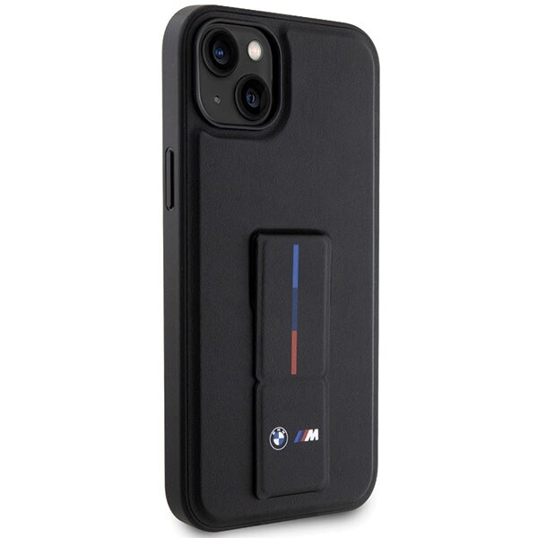BMW Grip Stand Hot Stamp-etui for iPhone 14 / 15 / 13 - Svart