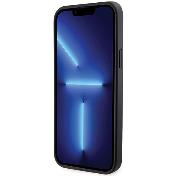 BMW Grip Stand Hot Stamp-etui for iPhone 14 / 15 / 13 - Svart