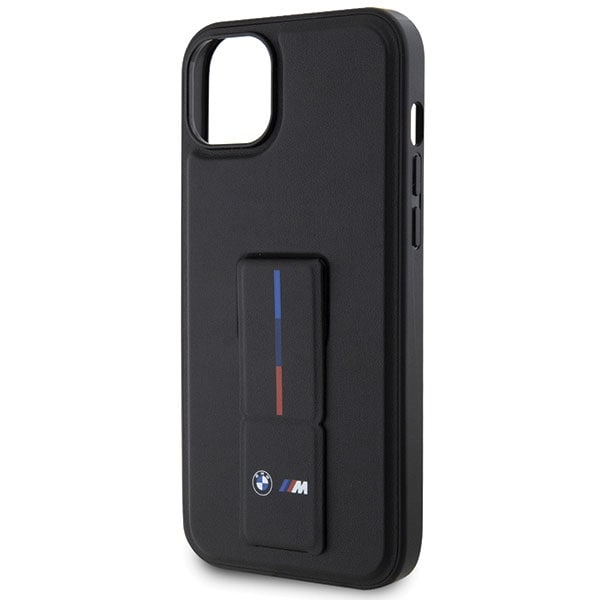 BMW Grip Stand Hot Stamp-etui for iPhone 14 / 15 / 13 - Svart