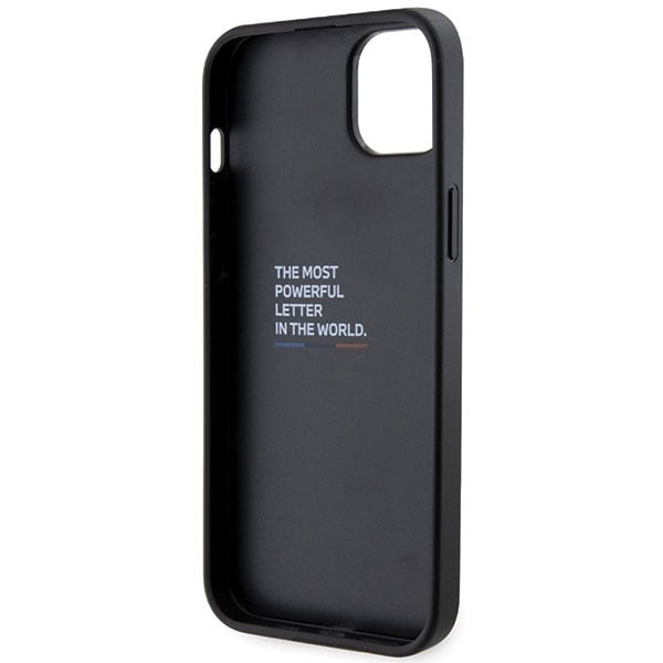 BMW Grip Stand Hot Stamp-etui for iPhone 14 / 15 / 13 - Svart