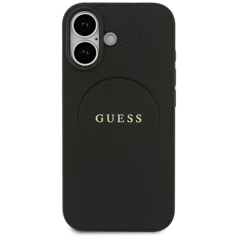 Guess MagSafe-etui med kornet ring for iPhone 17 - svart
