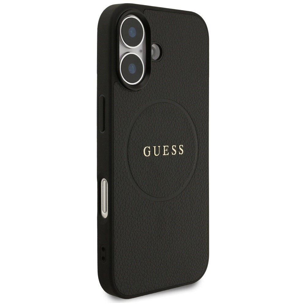 Guess MagSafe-etui med kornet ring for iPhone 17 - svart