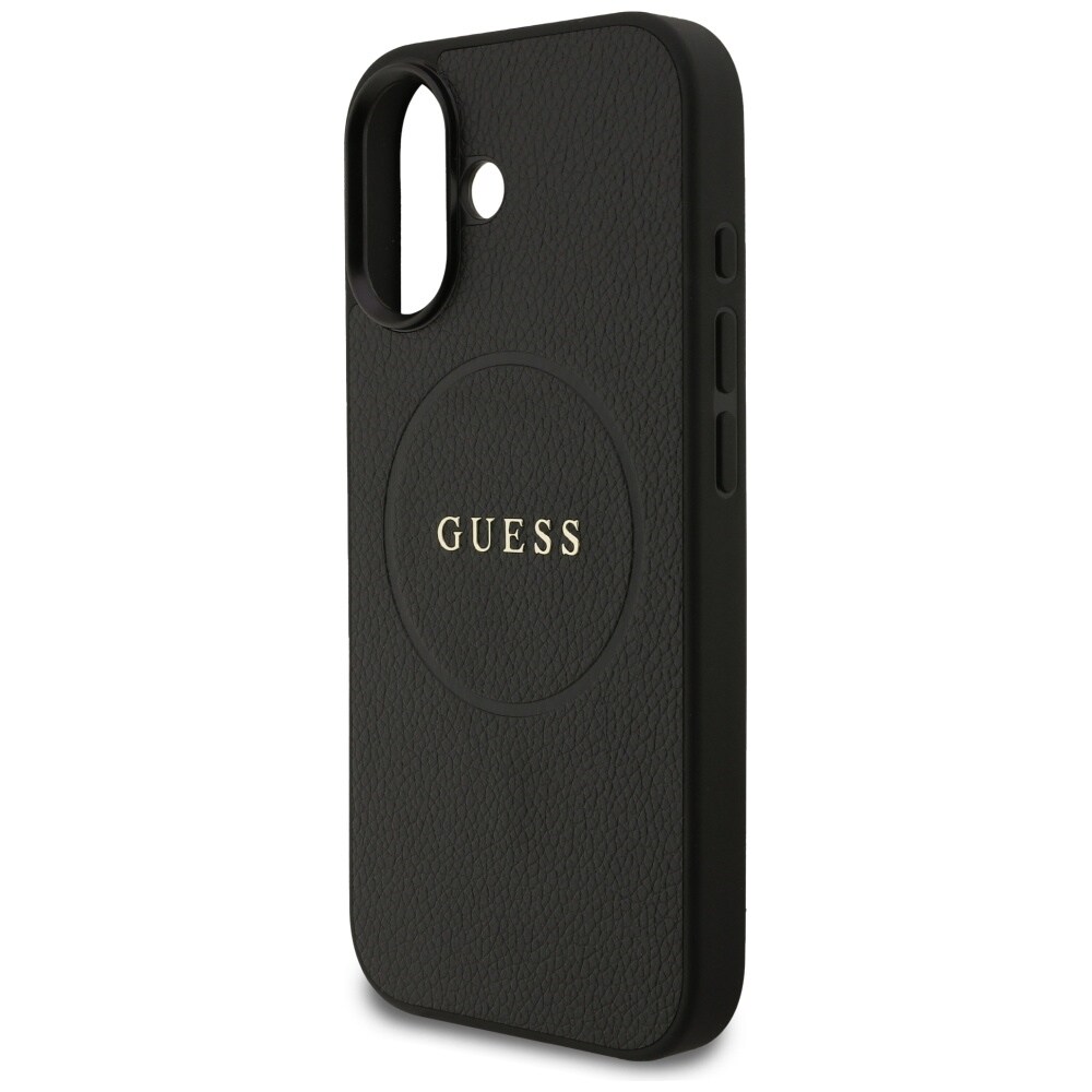 Guess MagSafe-etui med kornet ring for iPhone 17 - svart