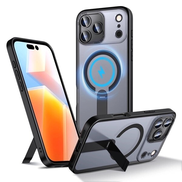 Hybrid Armor X-etui for Samsung Galaxy S26 Ultra med stativ, kompatibel med MagSafe - Svart