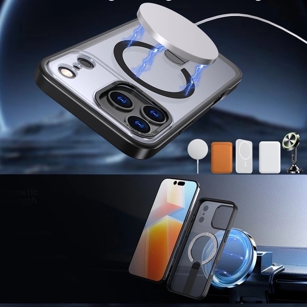 Hybrid Armor X-etui for Samsung Galaxy S26 Ultra med stativ, kompatibel med MagSafe - Svart