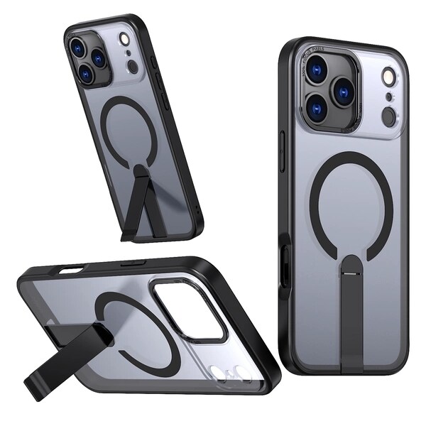 Hybrid Armor X-etui for Samsung Galaxy S26 Ultra med stativ, kompatibel med MagSafe - Svart