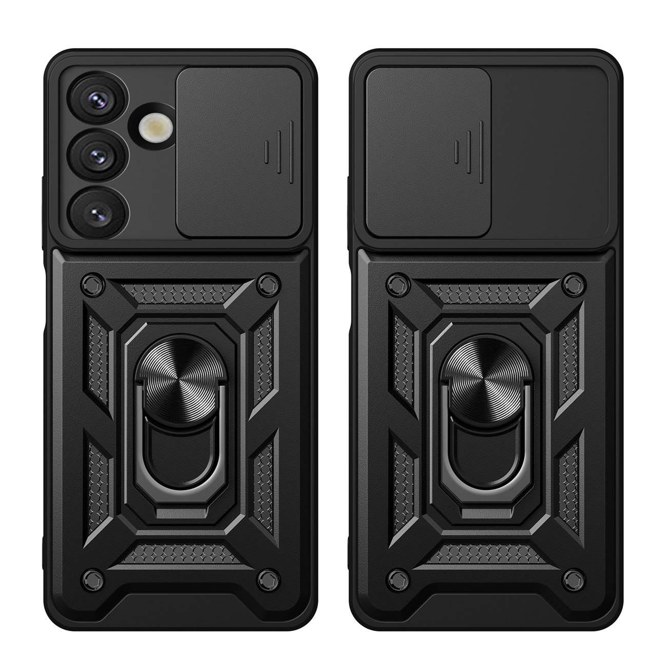 Hybrid Armor Camshield-etui for Sasung Galaxy S26 Plus - Svart