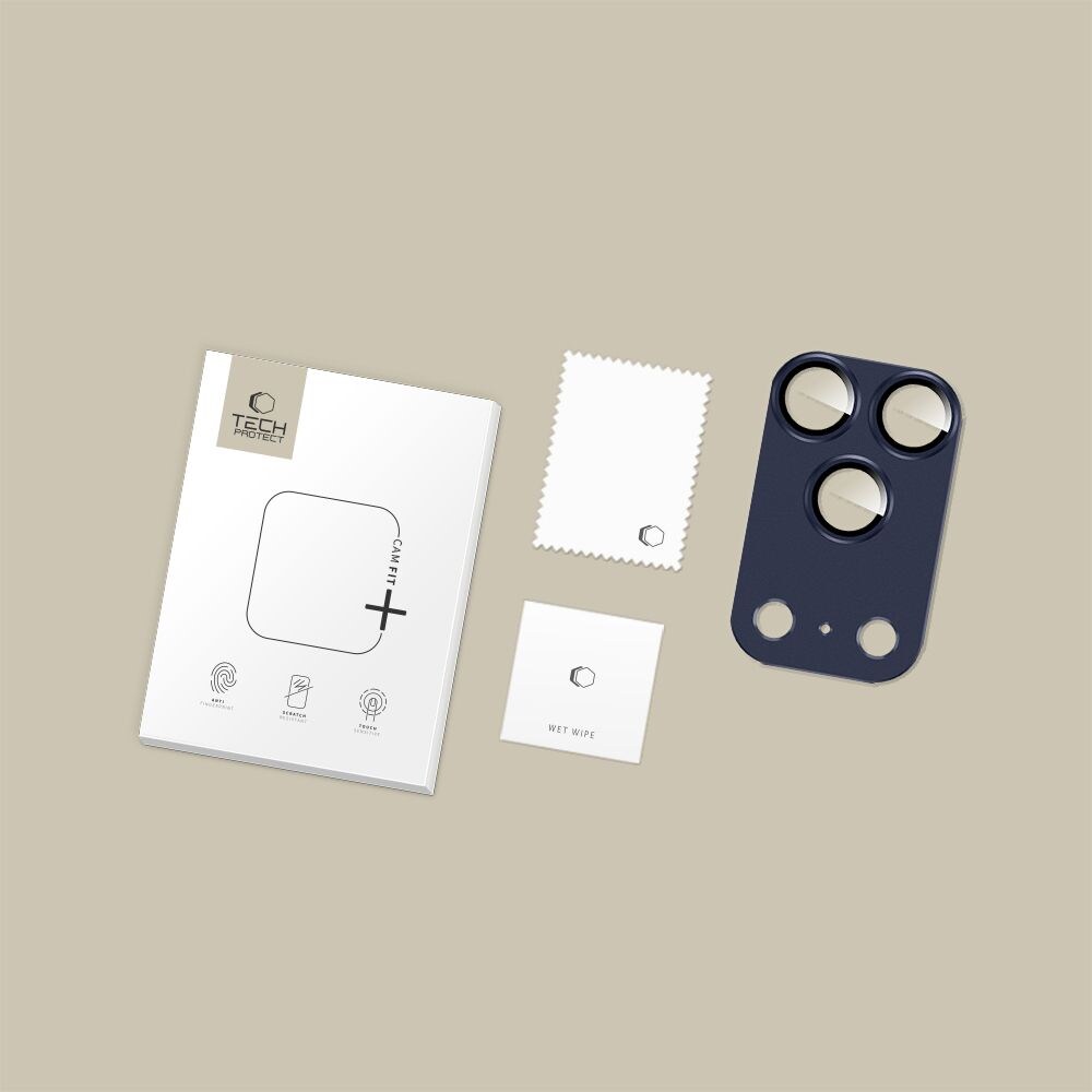 Tech-Protect Camfull Fit+ kameralinseglass til iPhone 17 Pro - marineblå