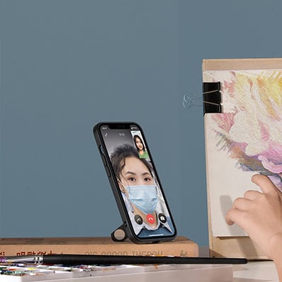 Ugreen Fusion Kickstand-etui iPhone 13 Pro Hardt deksel med gelramme og stativ svart (90153)