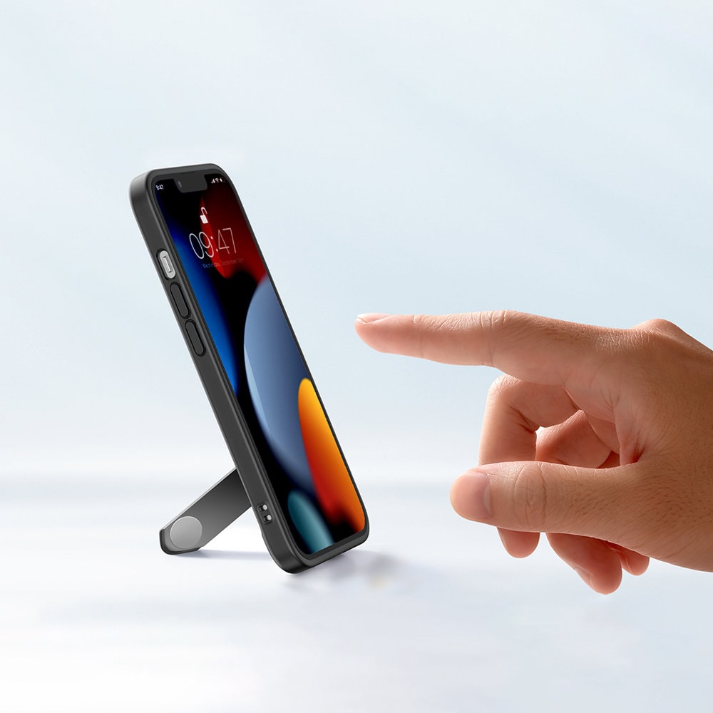 Ugreen Fusion Kickstand-etui iPhone 13 Pro Hardt deksel med gelramme og stativ svart (90153)