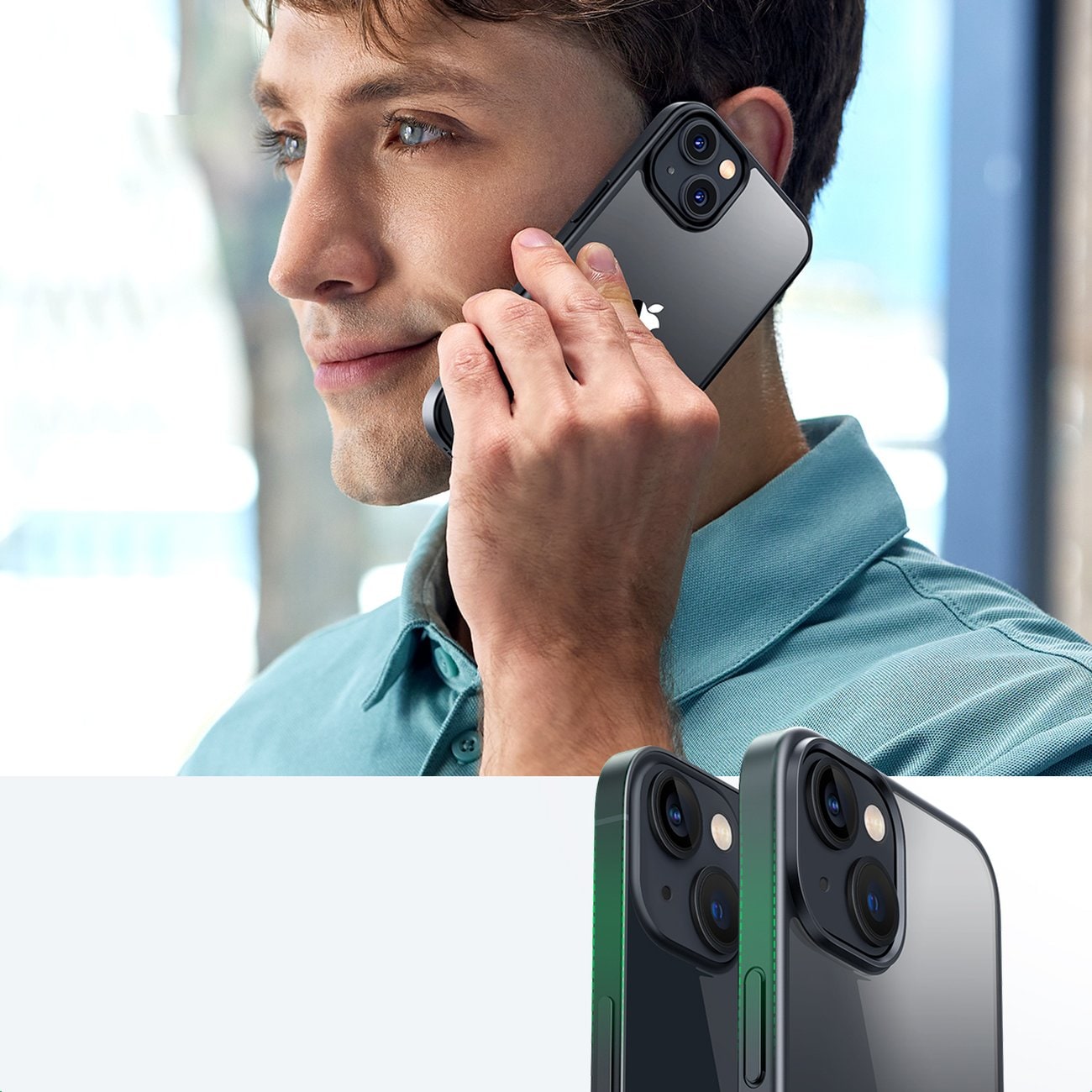 Ugreen LP634 Hardt deksel med gelramme og stativ for iPhone 14 Plus (90925)
