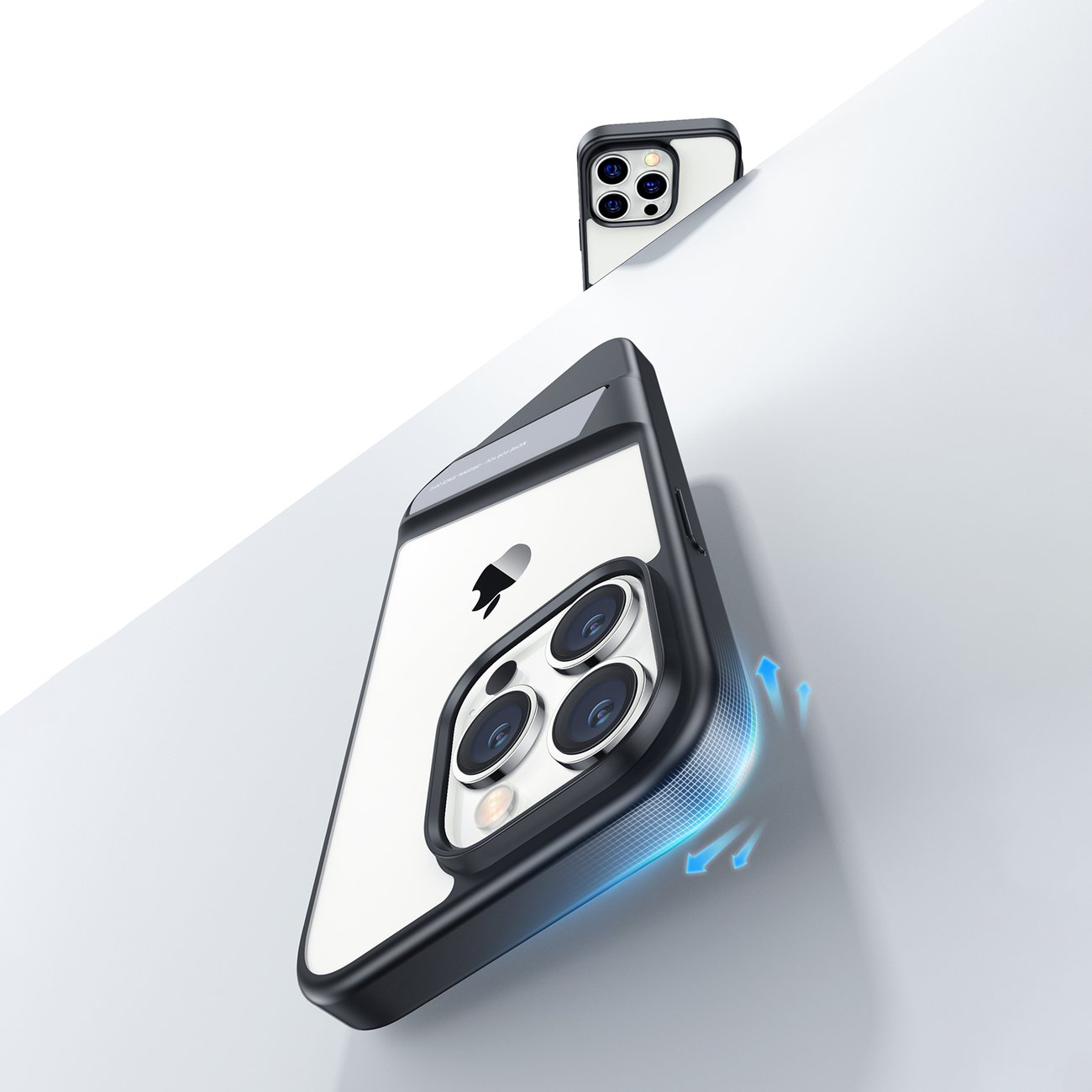 Ugreen LP635 Kickstand-beskyttelsesveske for iPhone 14 Pro - Hardt deksel med gelramme, svart