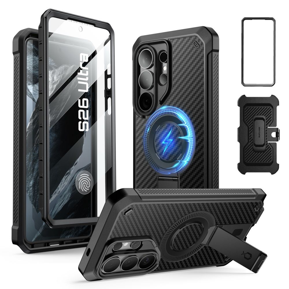 Supcase Unicorn Beetle Pro Mag Mag MagSafe 2-sett-etui for Samsung Galaxy S26 Ultra - Svart