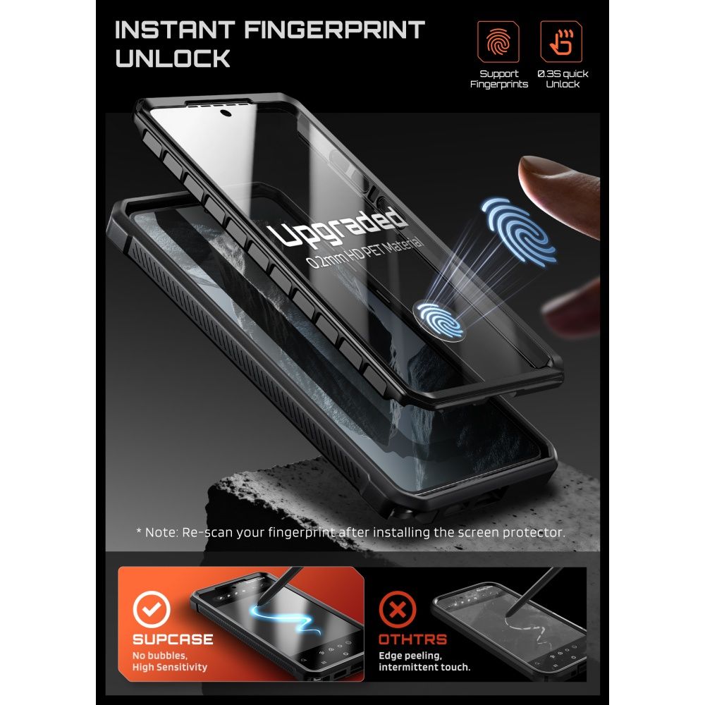 Supcase Unicorn Beetle Pro Mag Mag MagSafe 2-sett-etui for Samsung Galaxy S26 Ultra - Svart