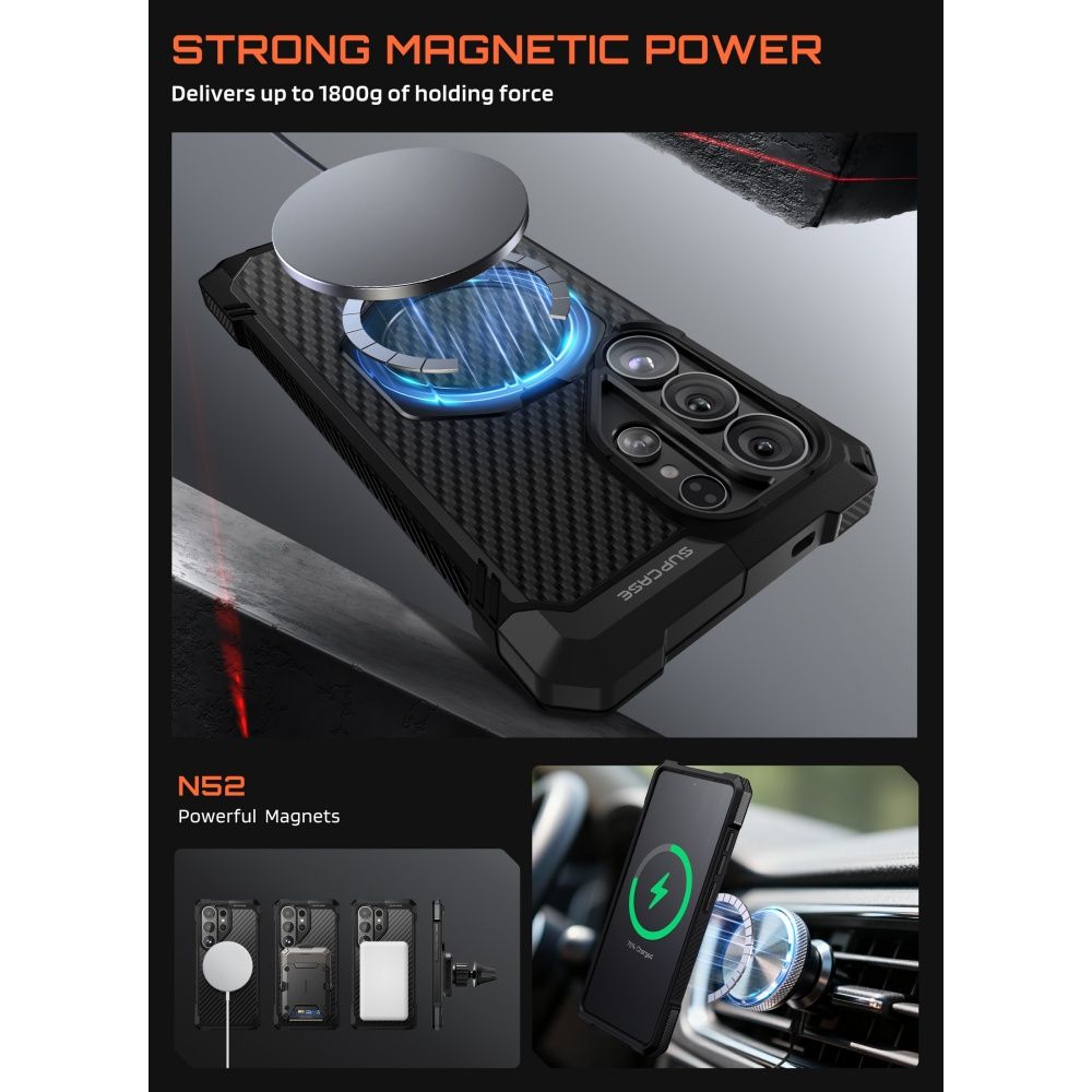 Supcase UB Grip Mag Mag MagSafe-etui for Samsung Galaxy S26 Ultra - Svart