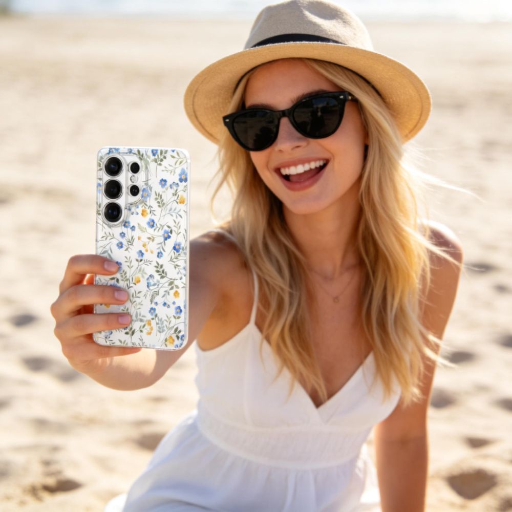 Tech-Protect FlexAir-etui for Samsung Galaxy S26 Ultra - fargerike blomster