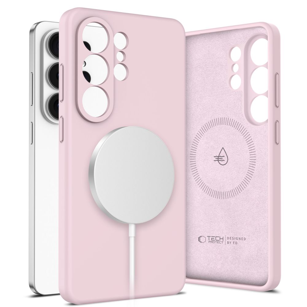 Tech-Protect MagSafe-etui i silikon for Samsung Galaxy S26 Ultra - Rosa