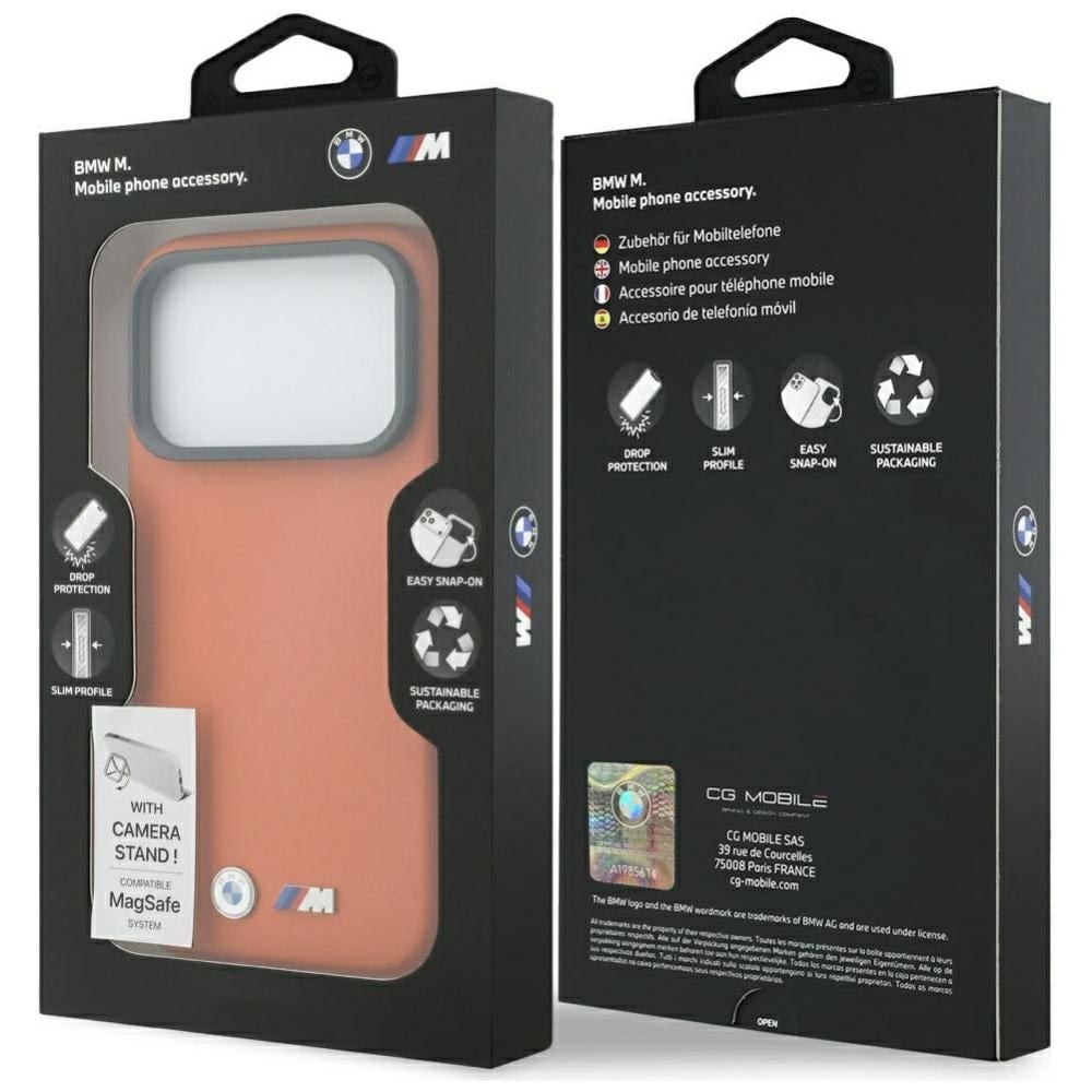 BMW M MagSafe-etui med metallogo for iPhone 17 Pro - oransje