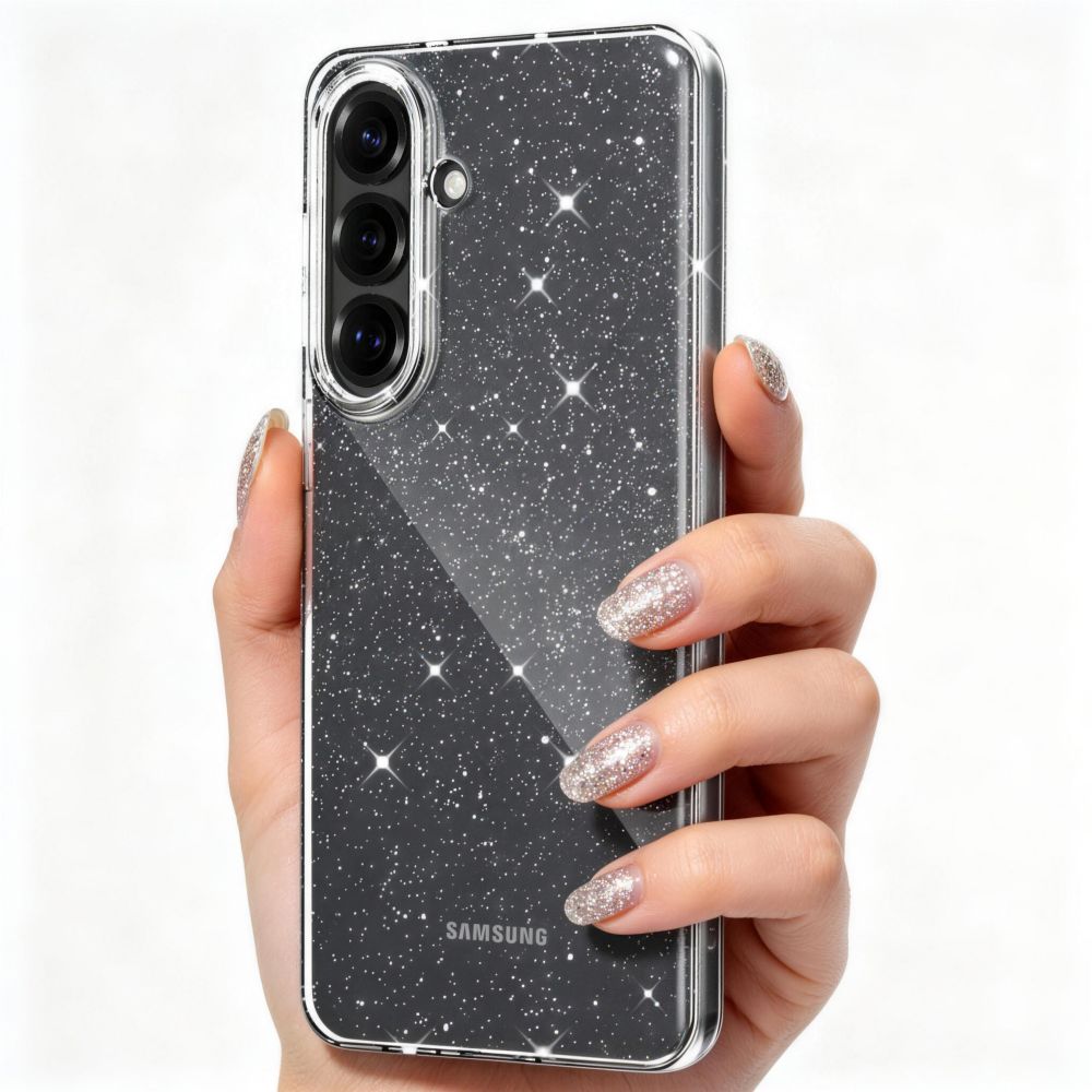 Tech-Protect FlexAir-etui for Samsung Galaxy S26 - Klar og glitter