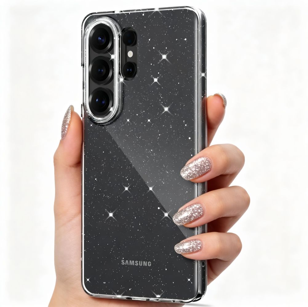 Tech-Protect FlexAir-etui for Samsung Galaxy S26 Ultra - Klar og glitter