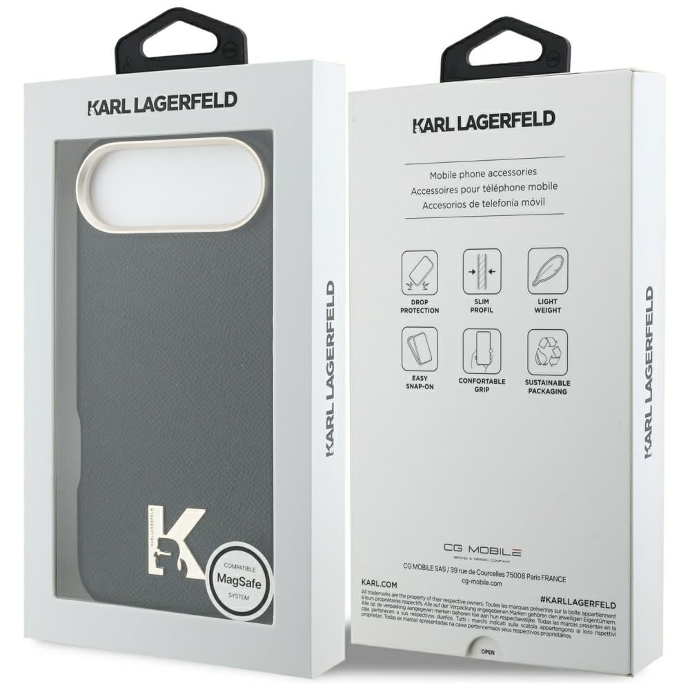Karl Lagerfeld Karl Head Logo MagSafe-etui med Karl Lagerfeld-logo for iPhone Air - svart