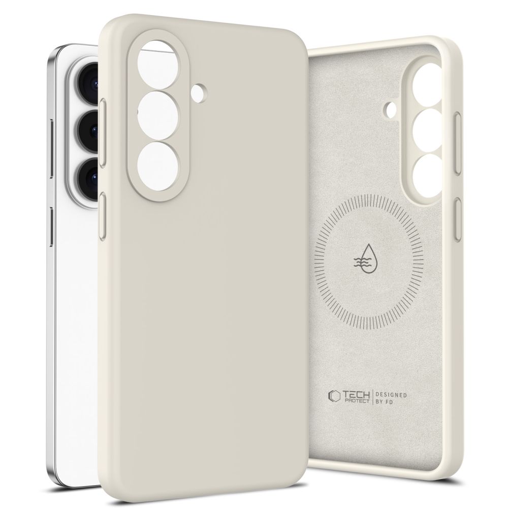 Tech-Protect MagSafe-etui i silikon for Samsung Galaxy S26+ - Beige