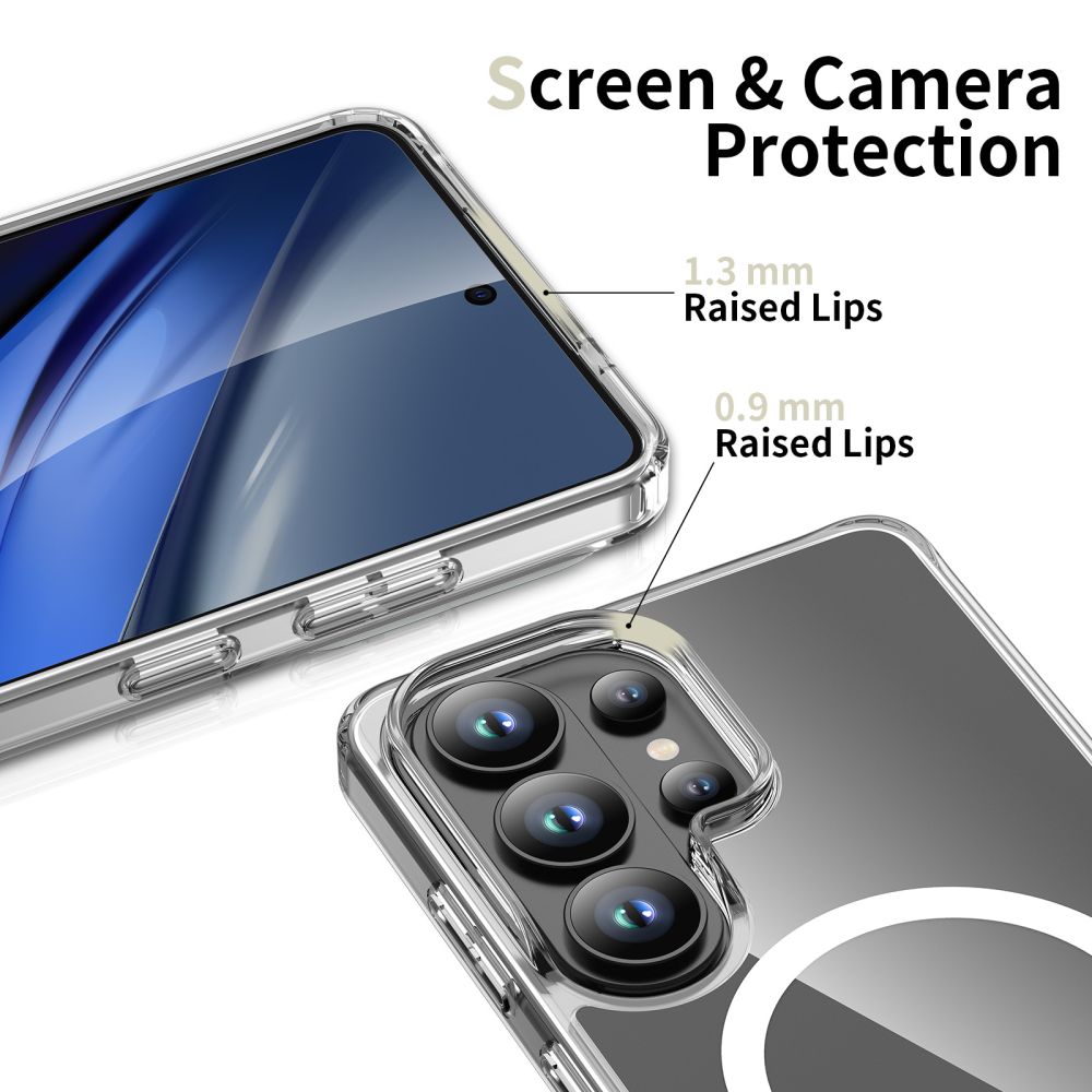 Tech-Protect FlexAir Hybrid MagSafe-etui for Samsung Galaxy S26 Ultra - gjennomsiktig