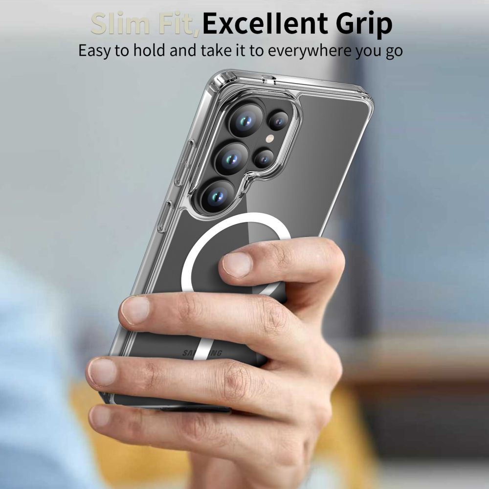 Tech-Protect FlexAir Hybrid MagSafe-etui for Samsung Galaxy S26 Ultra - gjennomsiktig