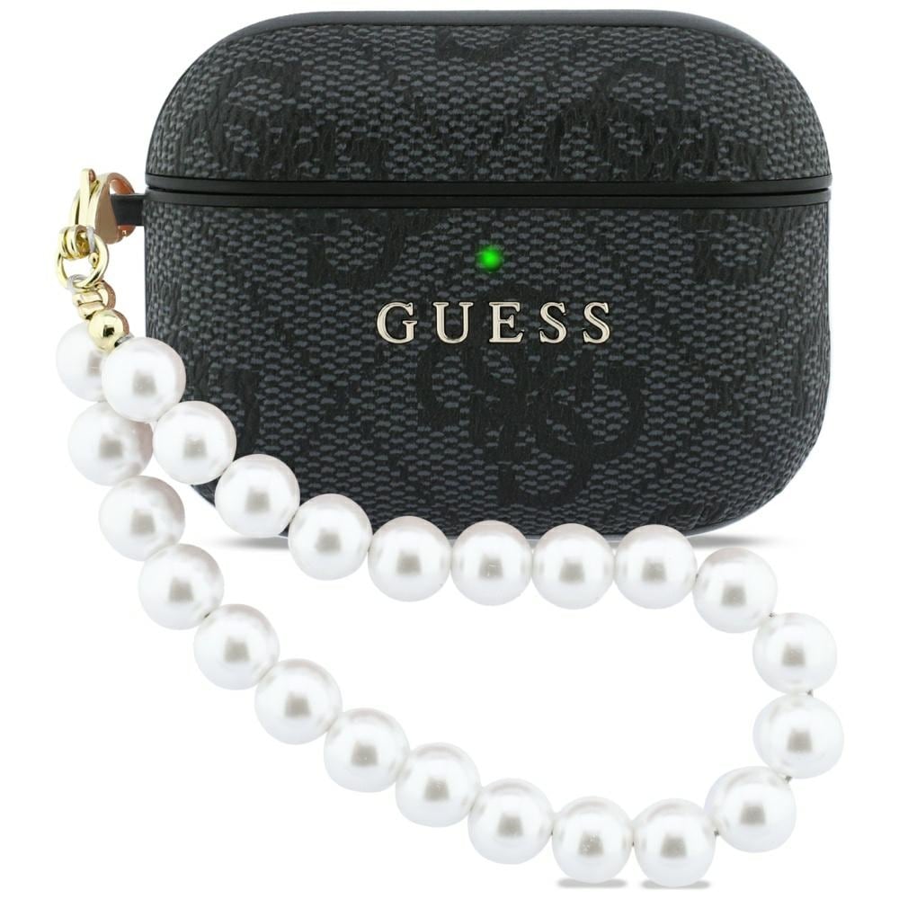 Guess 4G Pearl Strap-etui for AirPods Pro 3 - svart