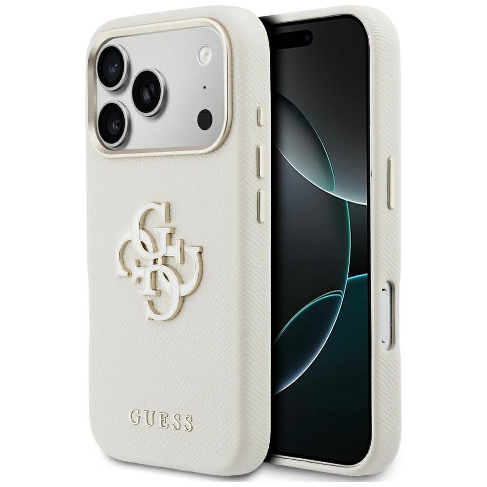 Guess FW Resin Logo Case for iPhone 17 Pro - Beige