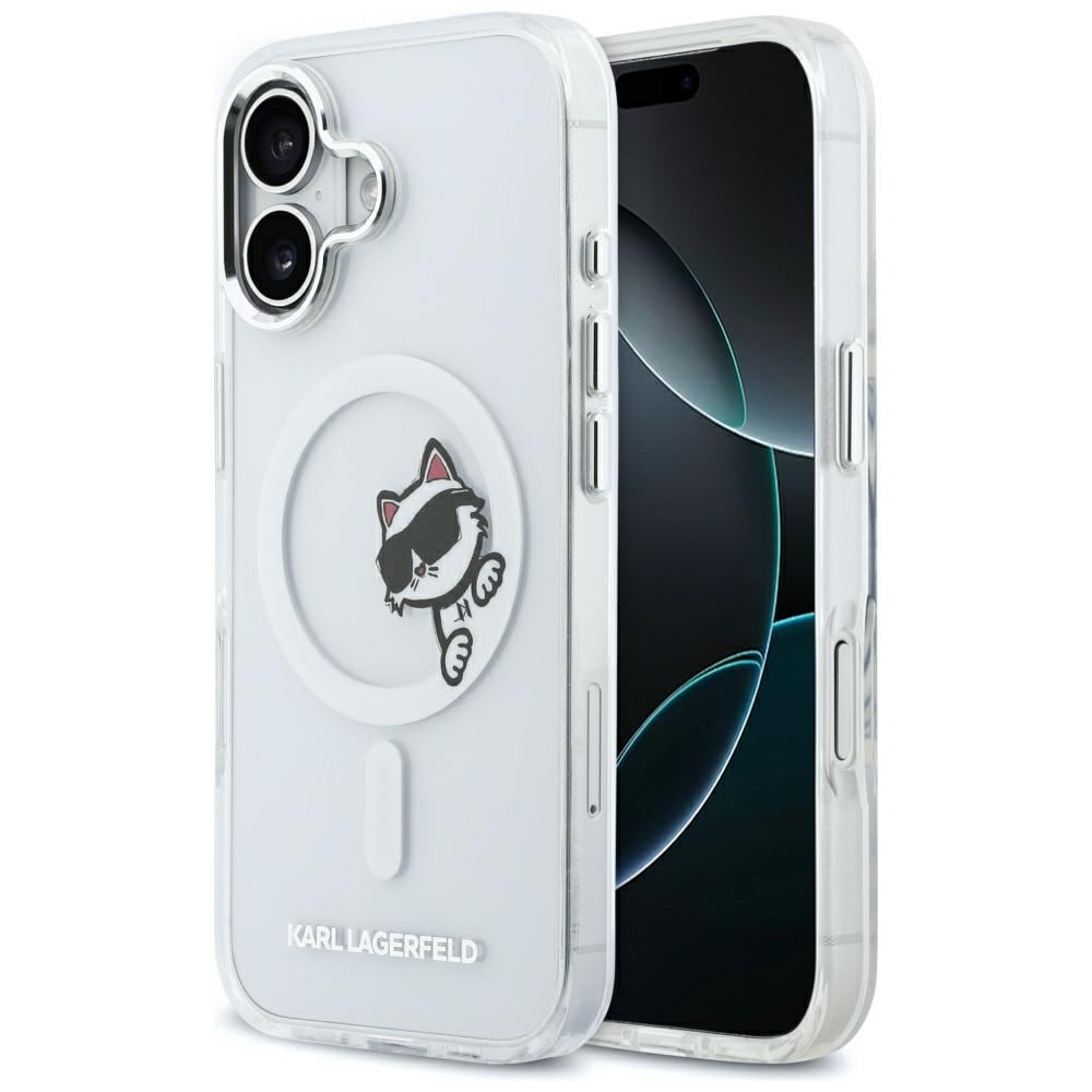 Karl Lagerfeld IML Peekaboo MagSafe iPhone 17-etui - gjennomsiktig