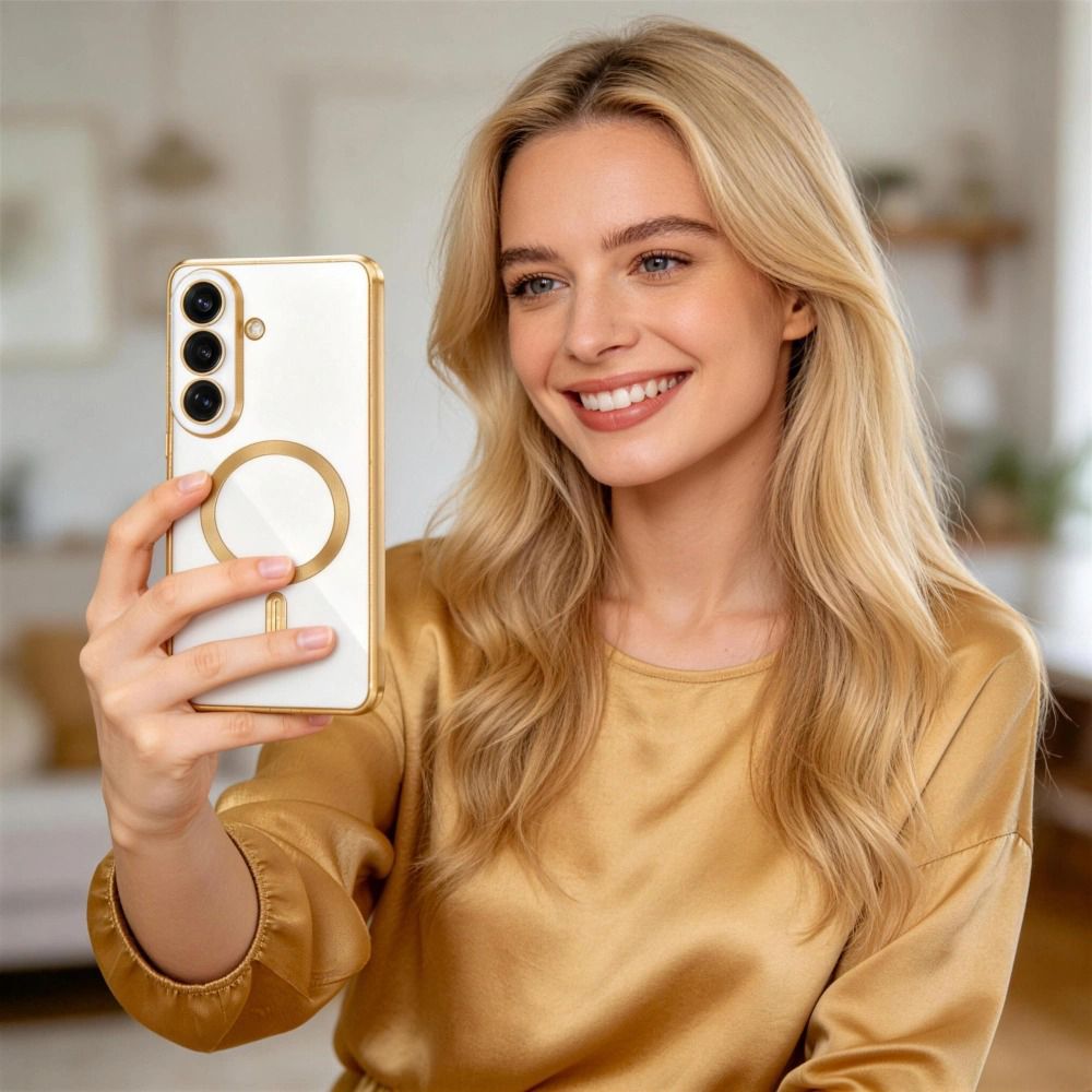 Tech-Protect MagFlex-etui for Samsung Galaxy S26 - gjennomsiktig gull