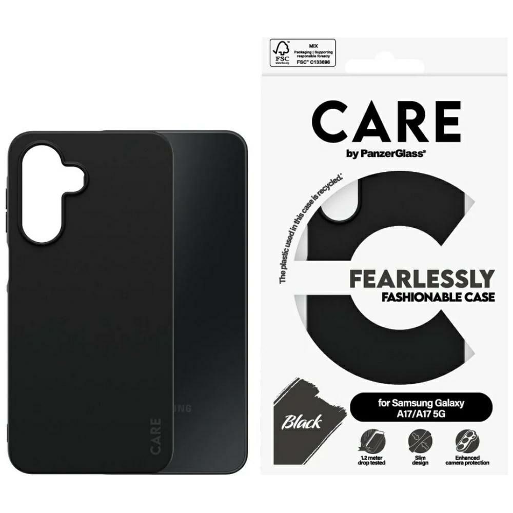 CARE by PanzerGlass Fearlessly Fasjonabelt etui til Samsung Galaxy M17 5G / A17 / A17 5G - Svart