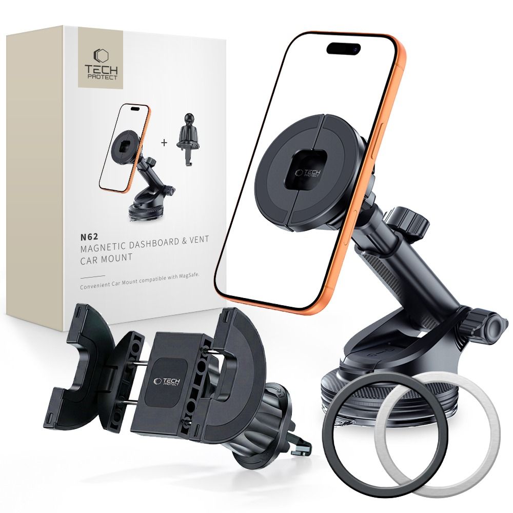 Tech-Protect N62 MagSafe Cockpit bilmontering - svart