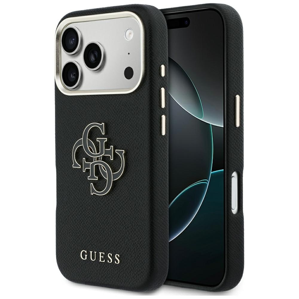 Guess FW Resin Logo Case for iPhone 17 Pro - Svart
